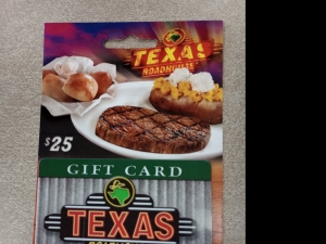 Primary image for the Item #40 $25 Texas Roadhouse Gift Card Auction Item