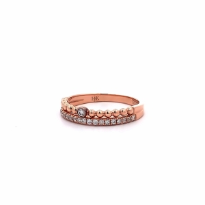 Secondary image for the Beautiful Rose Gold Diamond Band Auction Item