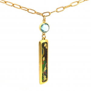 Secondary image for the Gold Leaf Reverie Necklace by Evocateur Auction Item