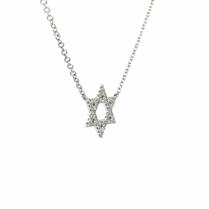 Secondary image for the Diamond Star of David Necklace Auction Item