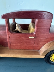 Secondary image for the Model A Hand Crafted Wooden Car Auction Item