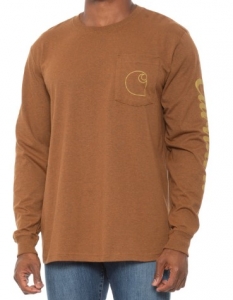 Primary image for the Carhartt 105421 - Relaxed Fit Heavyweight Long-Sleeve Pocket C Graphic T-Shirt BROWN 2XL Auction Item