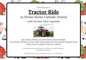 Primary image for the Tractor Ride to School with Matt Lapinski Auction Item