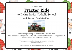 Primary image for the Tractor Ride to School with Caleb Weiland Auction Item