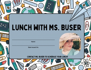 Primary image for the Lunch with Ms. Buser Auction Item