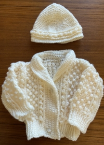 Primary image for the Handmade Baby Sweater and Hat Auction Item