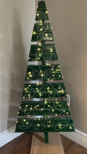 Secondary image for the Indoor Wooden Christmas Tree With Battery Operated Lights Auction Item