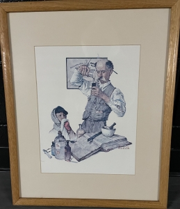 Primary image for the Vintage Norman Rockwell Doctor Print Auction Item