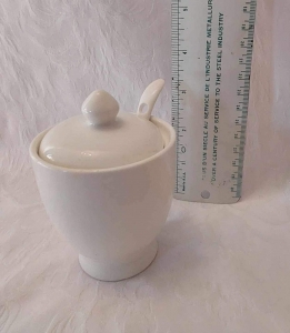 Primary image for the Porcelain Mustard Pot With A Spoon Auction Item