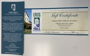 Secondary image for the The Mill Golf Course at Cobourg Creek - 2 Golf Passes For 9 Holes of Golf 2025 Season Auction Item