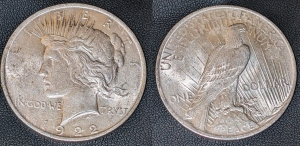 Primary image for the 1922 Peace Dollar (Philadephia Mint) Auction Item