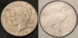 Primary image for the 1922 S Peace Dollar (San Francisco Mint) Auction Item