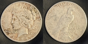 Primary image for the 1924 S Peace Dollar (San Francisco Mint) Auction Item