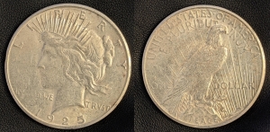 Primary image for the 1925 S Peace Dollar (San Francisco Mint) Auction Item