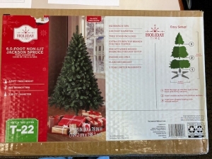 Secondary image for the Holiday Time Non-Lit Jackson Spruce Artificial Christmas Tree, 6.5' Auction Item