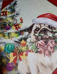 Primary image for the Holiday Time LED PUG Art Auction Item