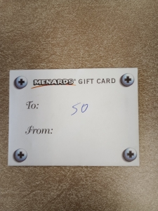 Primary image for the Item #21 $50.00 Menards Gift Card Auction Item