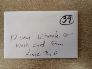 Primary image for the Item #39 10 Car Wash Card From Kwik Trip Auction Item