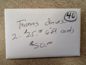 Primary image for the Item #40 2 $25.00 Gift Cards to Famous Daves Auction Item