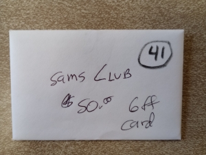 Primary image for the Item #41 $50.00 Sam's Club Gift Card Auction Item