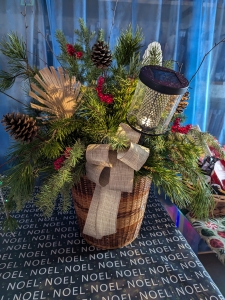 Primary image for the Item 25 - Wicker Basket Winter Arrangement  Auction Item