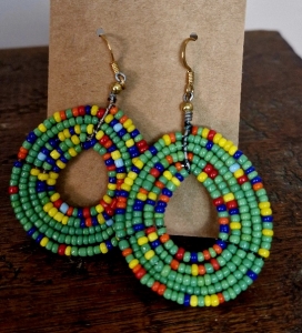 Primary image for the Beaded Ndebele Earrings Auction Item