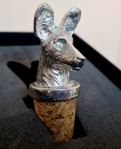 Primary image for the Painted Dog Pewter Bottle Stopper Auction Item