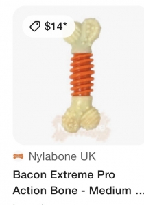 Secondary image for the Nylabone Bacon Extreme Pro Action Bone Auction Item