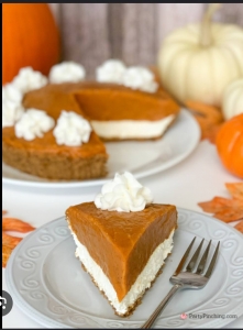 Primary image for the Double Layer Cream Cheese Pumpkin Pie made by Miss Adalia Magnani Auction Item