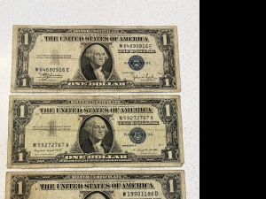 Primary image for the 3 Silver Certificates 1935 & 1957 LOT 1 Auction Item