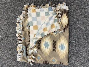 Primary image for the Checkered/Aztec Tie Blanket  Auction Item